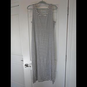 NEW Organic Cotton and Tencel Lyocell Midi Dress - Garnet Hill - SIZE L